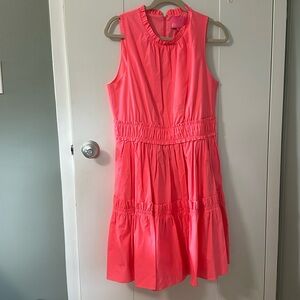 Lilly Pulitzer ELINA STRETCH DRESS Sz 10 in Coral Spritz